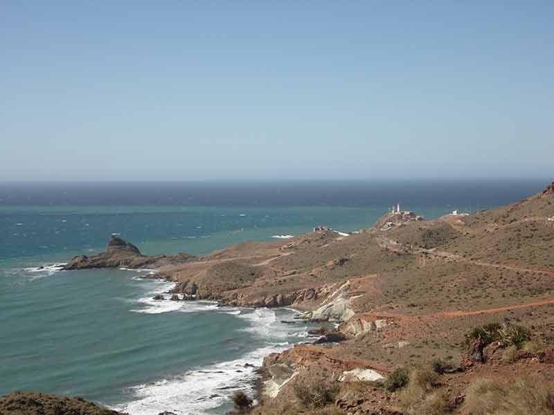 Vista del Faro de Cabo de Gata